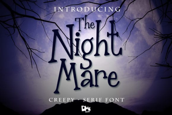 An intentionally weird, slightly off-kilter typeface font — good for headlines and lettering prints that want to feel unsettling without going fully gothic.  Best for: Lettering prints, offbeat Halloween headlines.