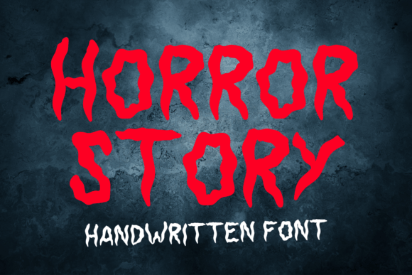Horror Story Halloween font with bone-shaped gothic letterforms