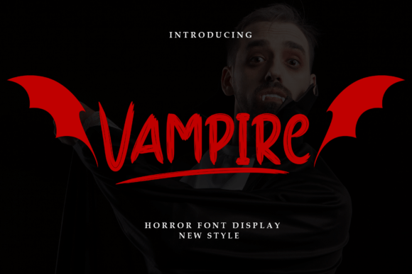 ampires elegant gothic serif font for Halloween branding