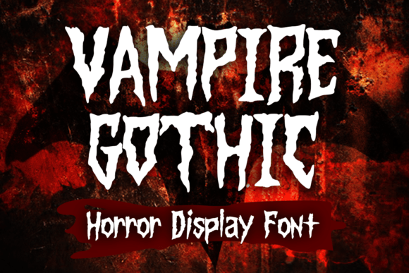 Vampire Gothic bold horror-metal style Halloween font