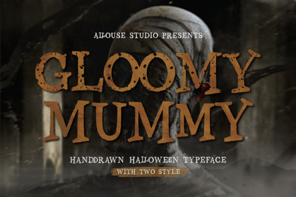 A hand-drawn font duo with irregular, textured strokes — leans toward Goosebumps-style spooky rather than gothic horror. Best for: Kids' Halloween book covers, spooky-but-fun crafts.