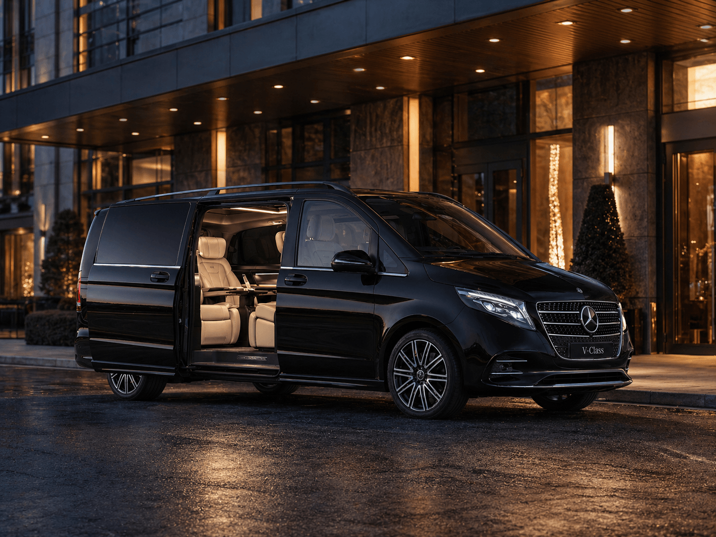 Mercedes V-Class private chauffeur vehicle for Disneyland Paris transfers
