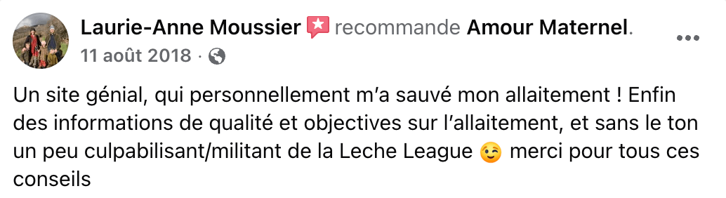 témoignage guide allaitement maternel