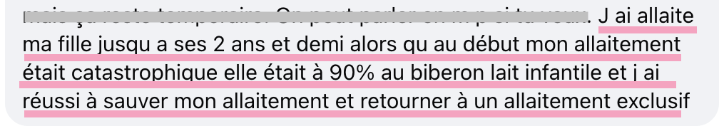 avis formation retour à un allaitement exclusif