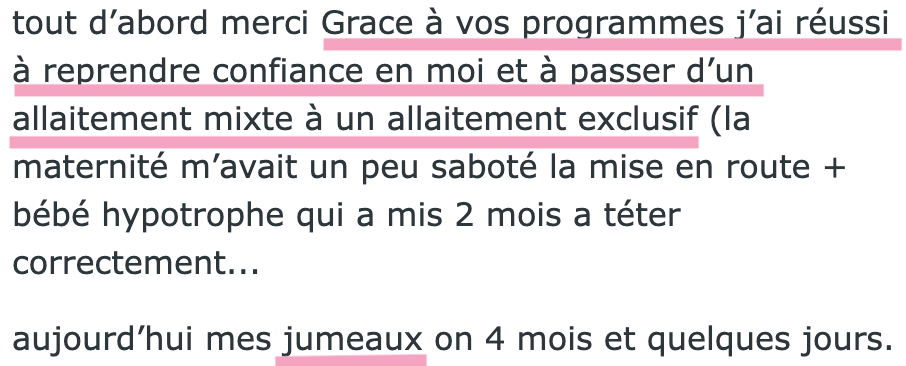 avis formation retour à un allaitement exclusif