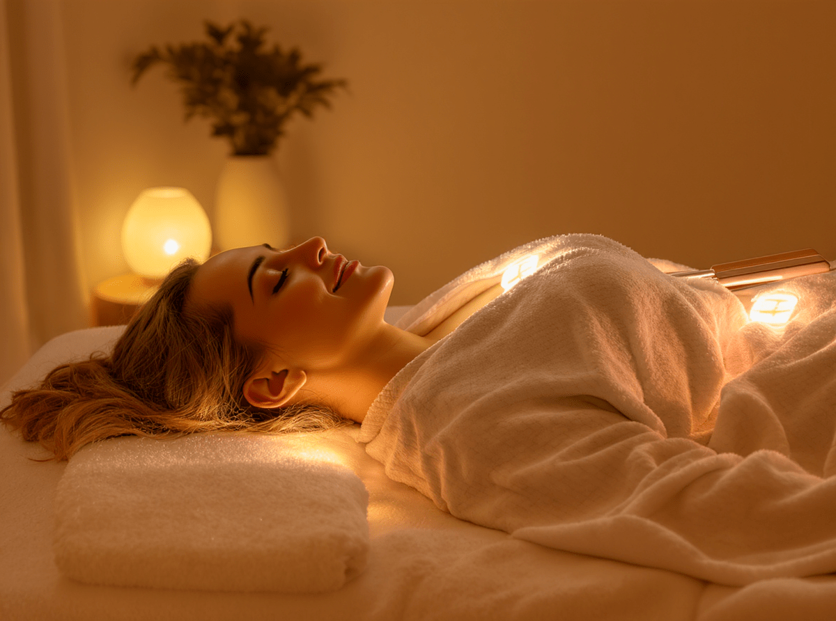 Femme en soins de relaxation