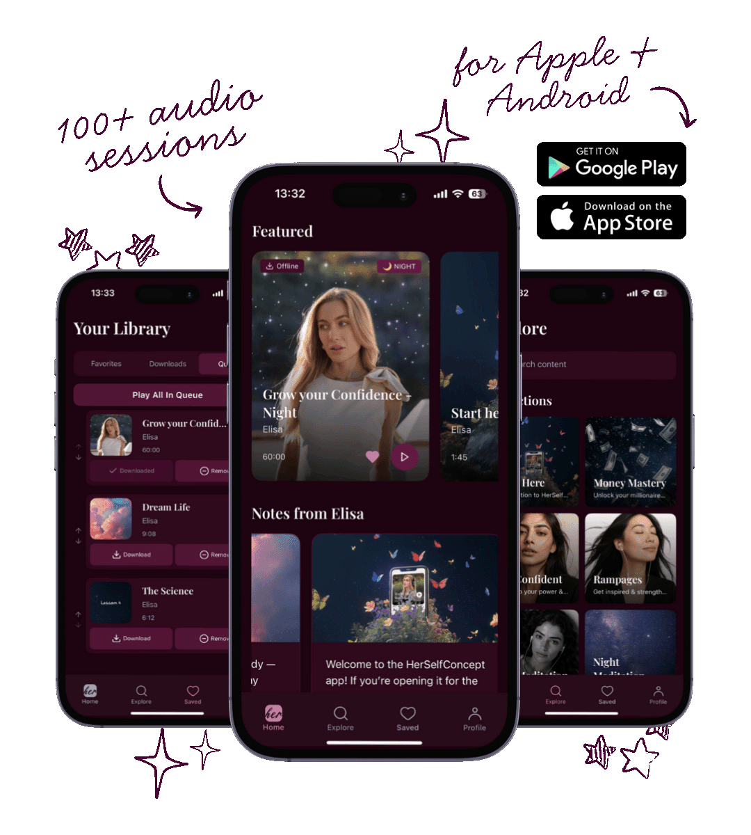 HerSelfConcept App Mockup