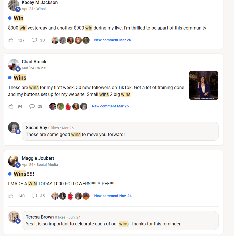 Community Wins