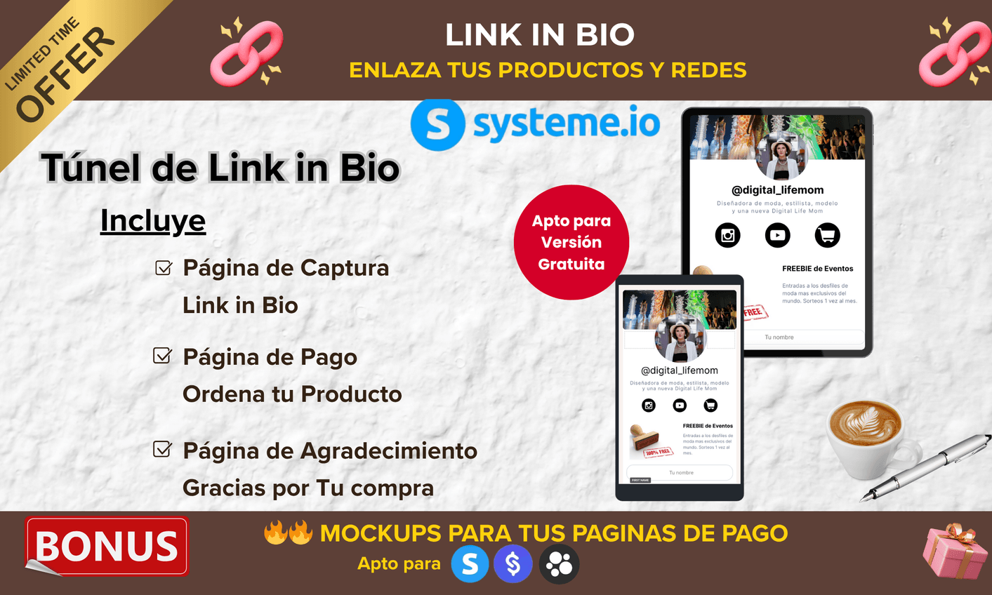 Link in Bio para Systeme.io