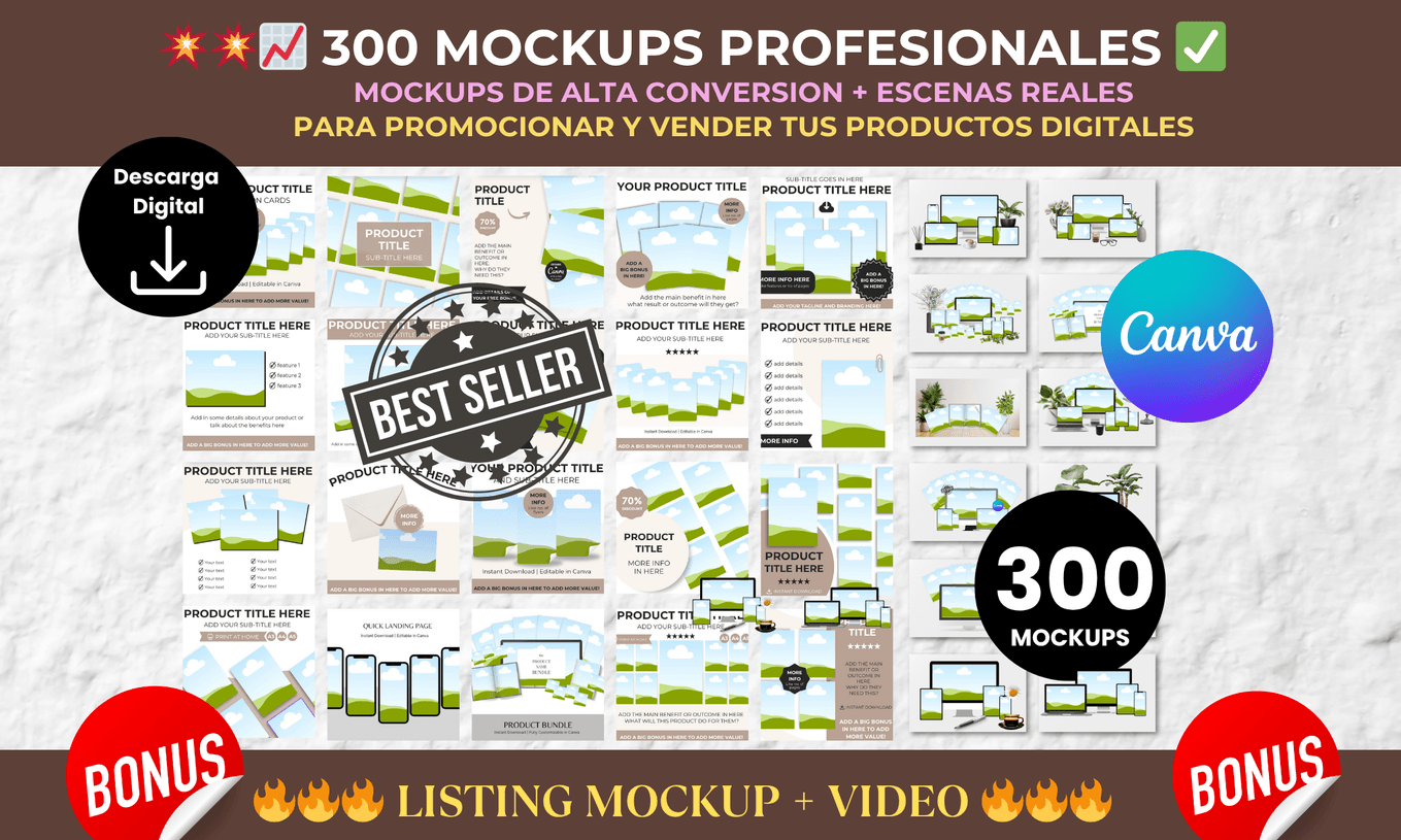 MockUps Profesionales y Escenas de Venta