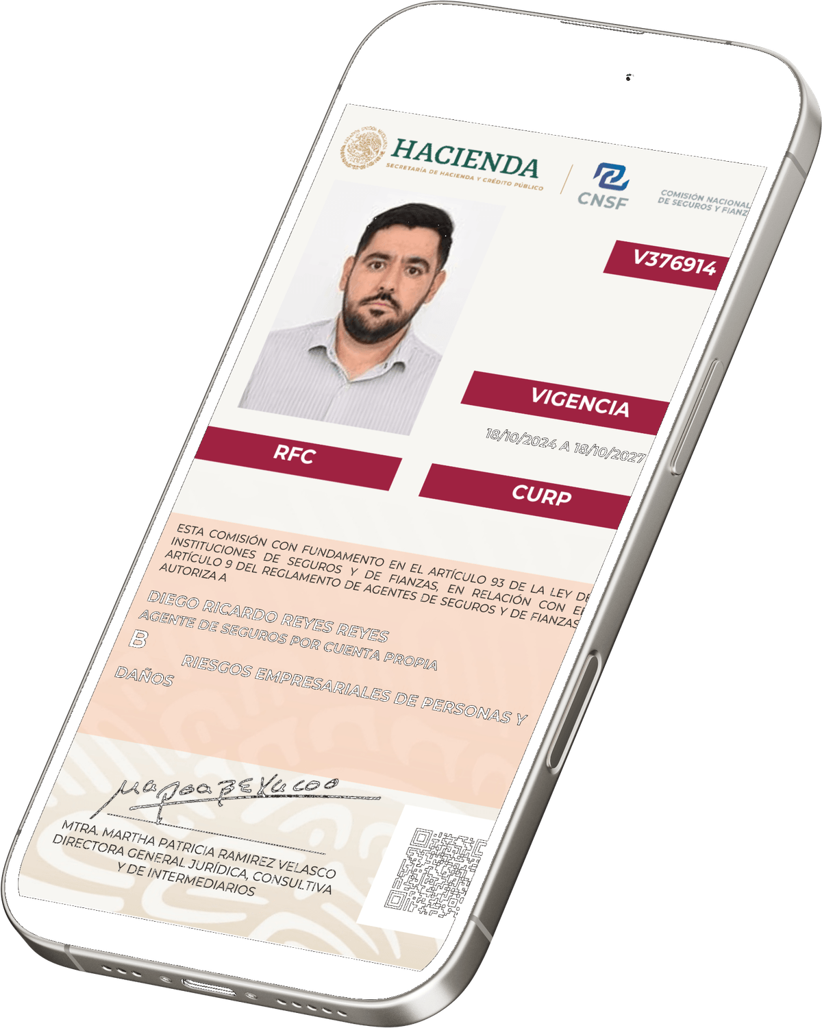 Cédula Ricardo Reyes - CNSF