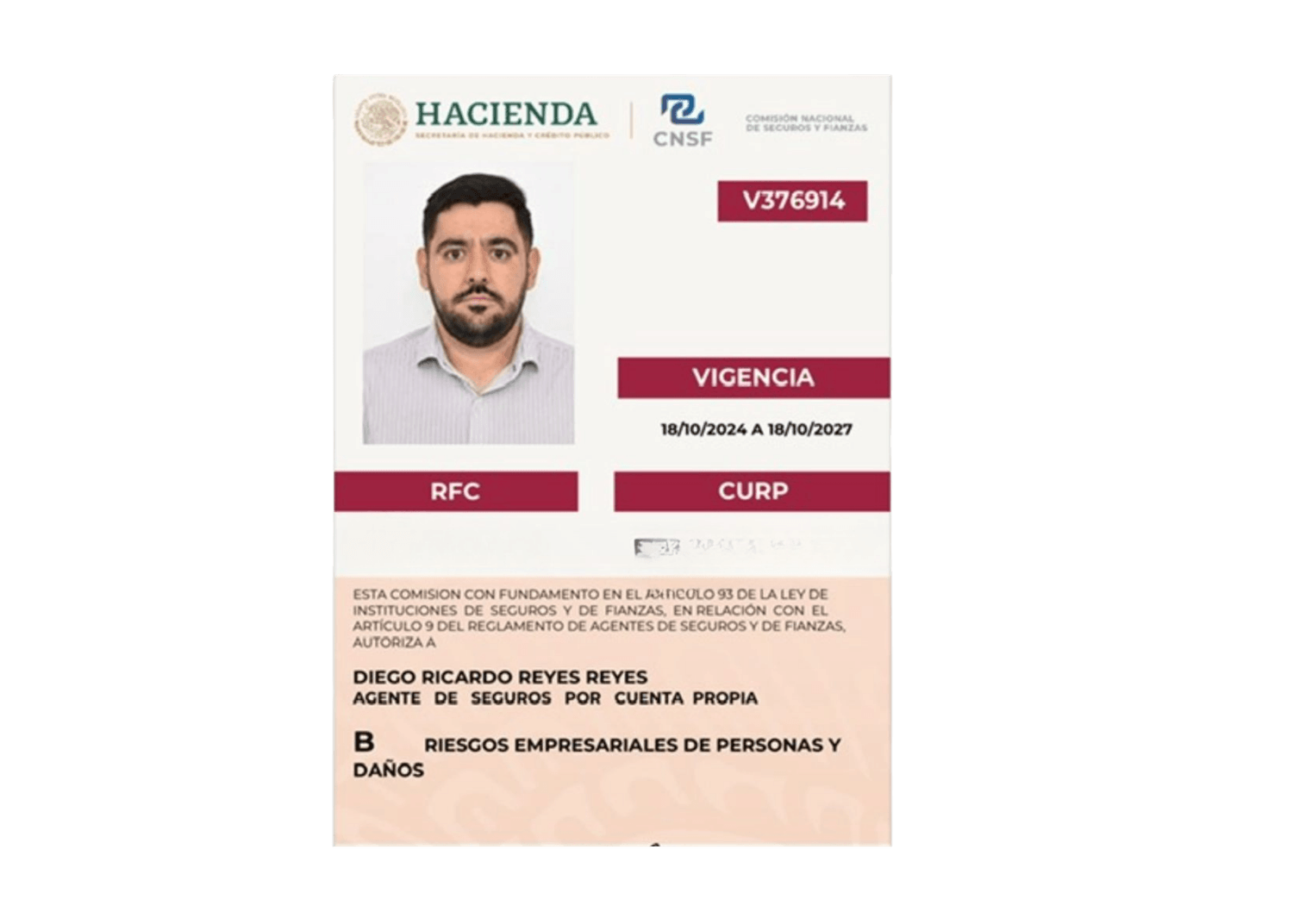 Cédula CNSF