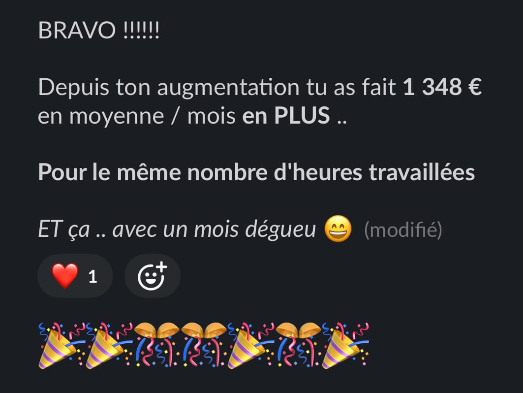 +1 348 € par mois en moyenne, pour les mêmes heures