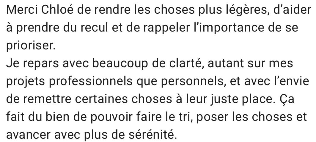 « Je repars avec beaucoup de clarté »