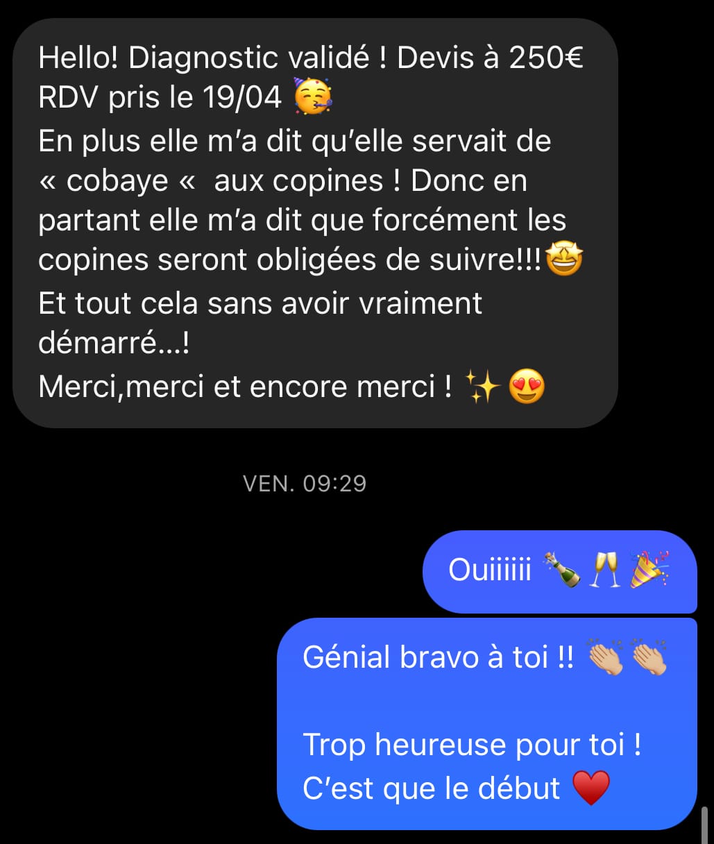 De 138,50 € à 250 € : devis accepté