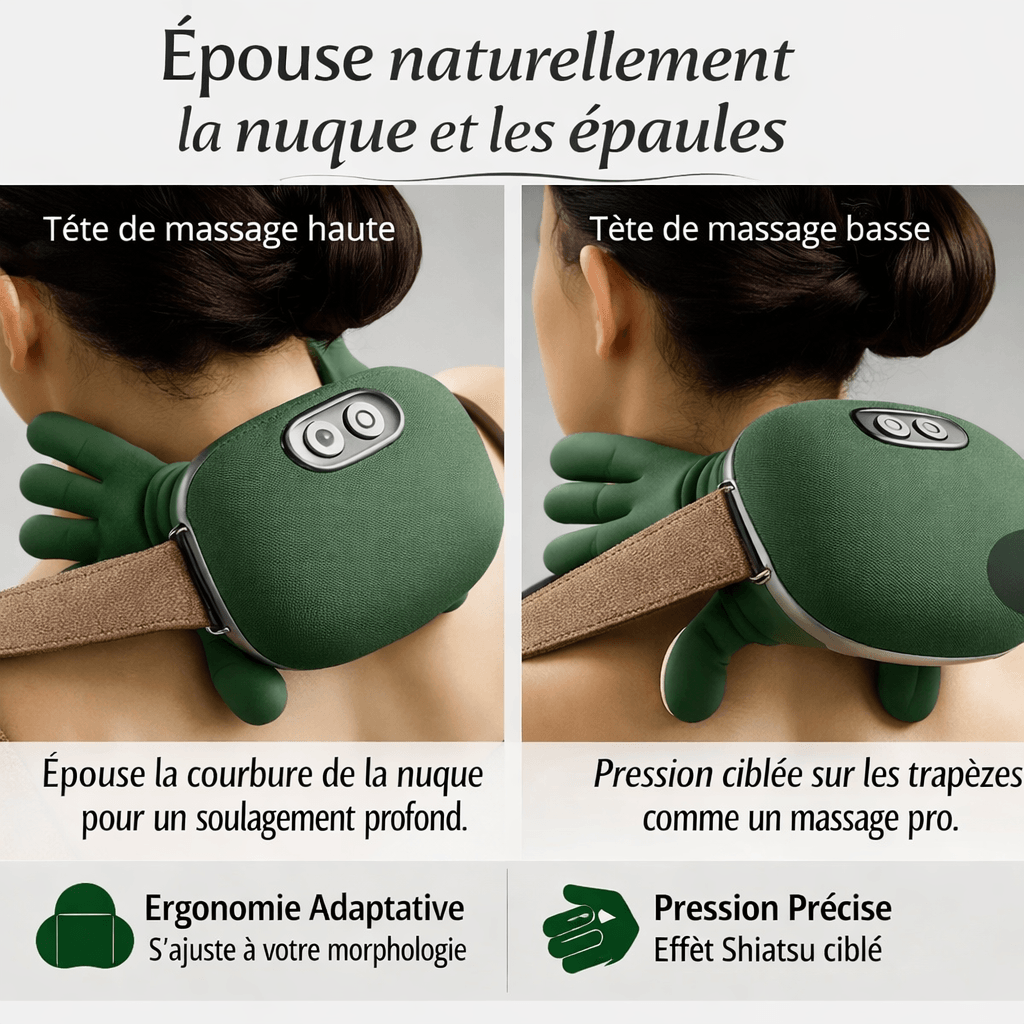 Epouse naturellement la nuque et les épaules