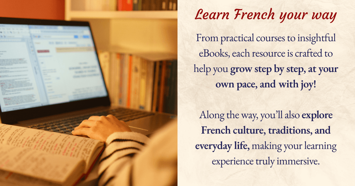 A student learning French