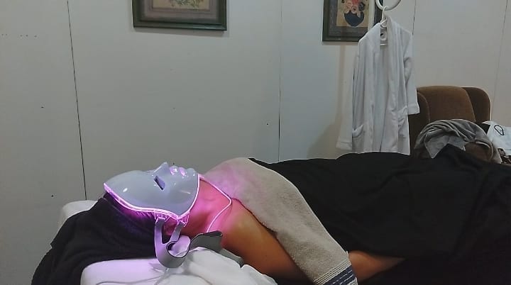 A hydra booster facial treatment in progress, featuring deep hydration techniques with serums and advanced tools to plump, nourish, and refresh dry or dehydrated skin, leaving it smooth, dewy, and radiant.