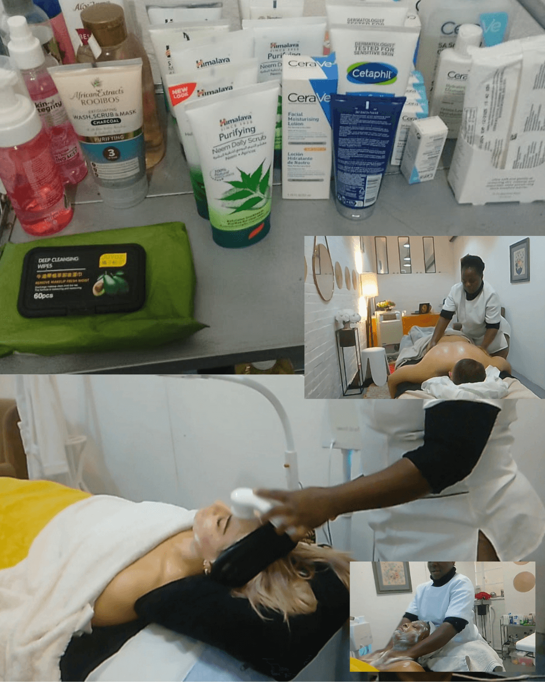 A hydra booster facial treatment in progress, featuring deep hydration techniques with serums and advanced tools to plump, nourish, and refresh dry or dehydrated skin, leaving it smooth, dewy, and radiant.