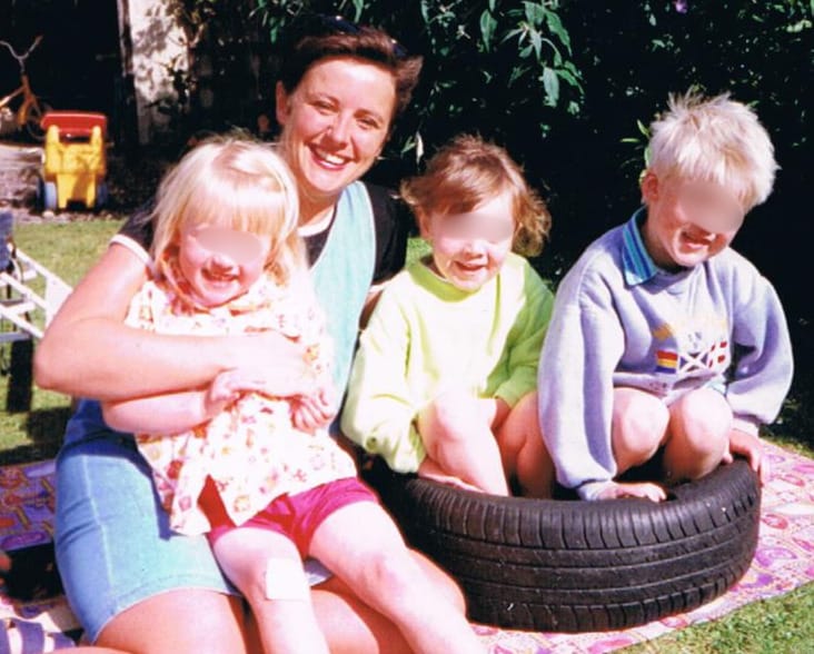 Jenny enjoying time outdoors with children in the Dordogne.