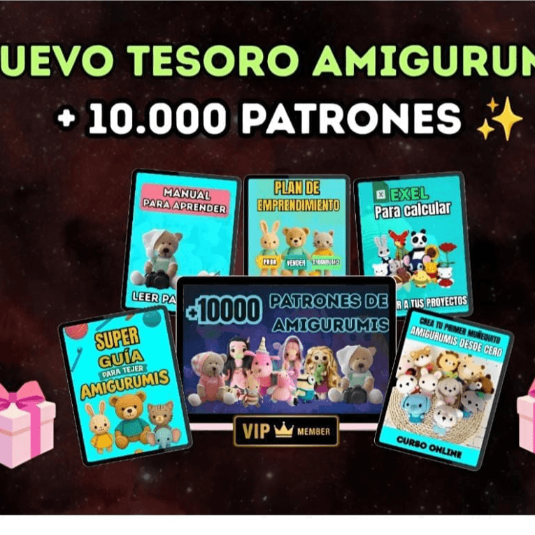Colección Premium 10,000 Patrones de Amigurumis