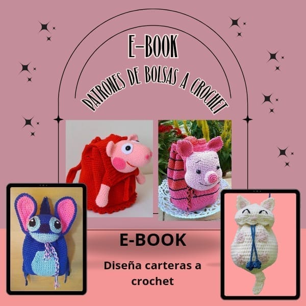 Pack Creativo Bolsos Animales a Crochet