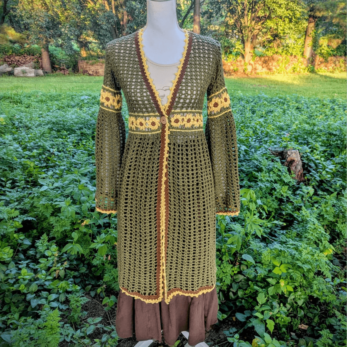 Cottage Sunflower Cardigan Pattern 