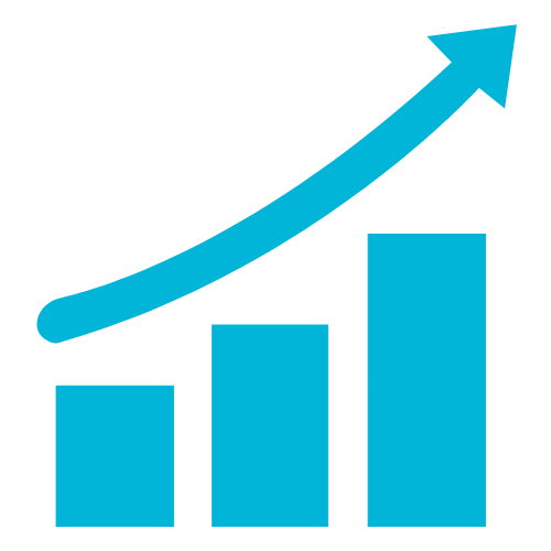 ikona strzałka w górę symbol rozwoju