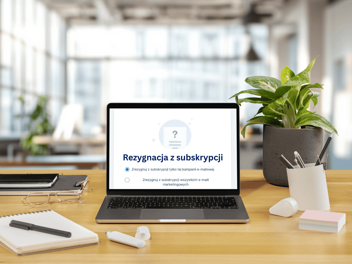 Otwarty tablet z otwartymi opcjami rezygnacji z subskrypcji