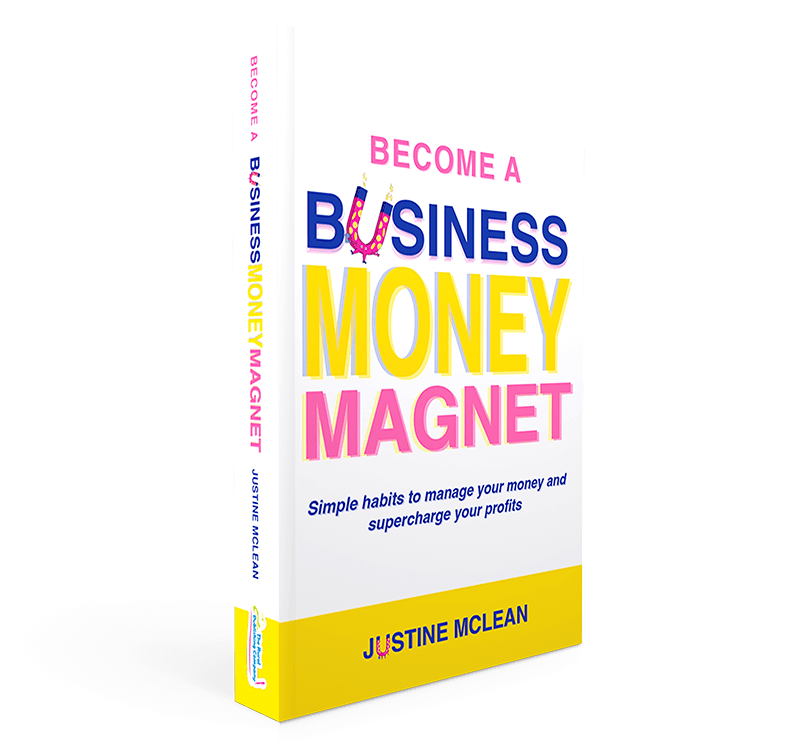 Graphic of cover of the book, Become a Business Money Magnet	
