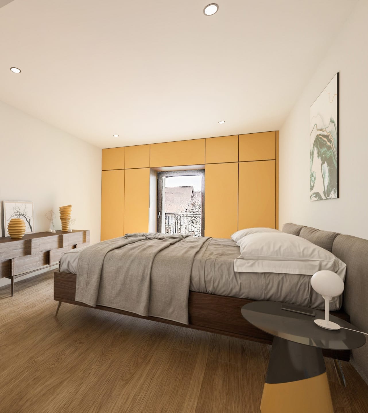 Chambre avec penderie intégrée