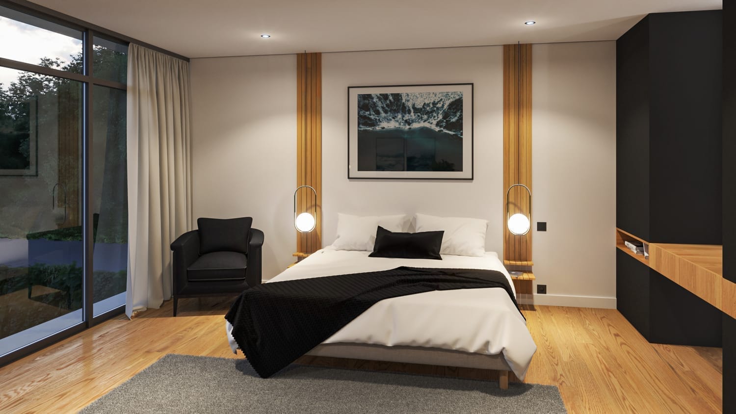 Chambre avec vue sur la forêt
