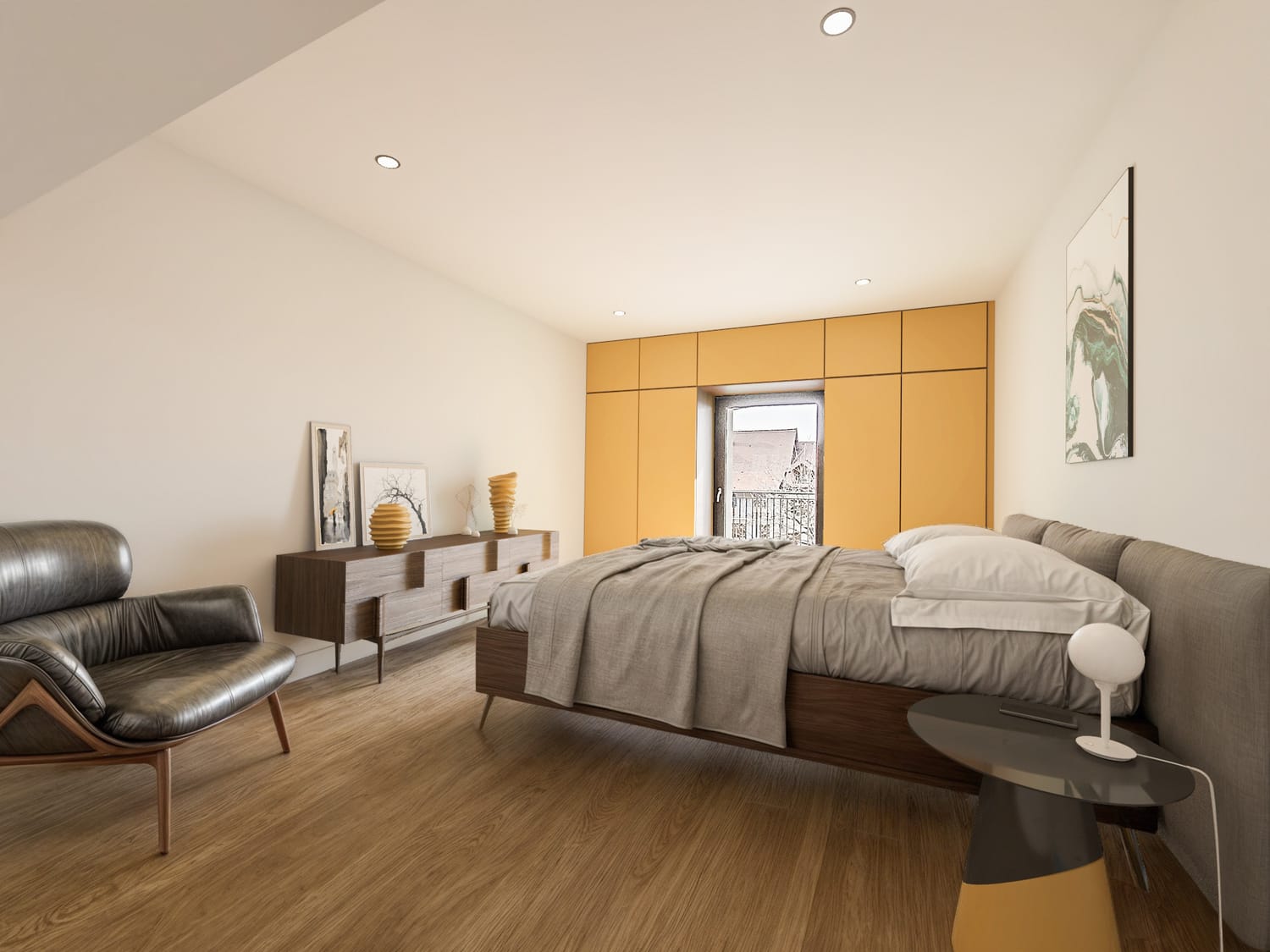 Chambre avec dressing intégré