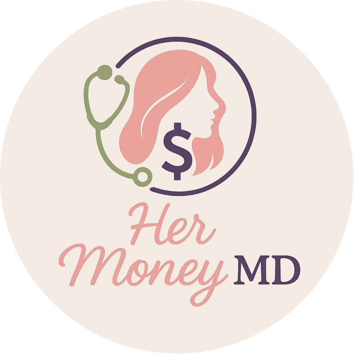HerMoneyMD logo — financial coaching and wealth strategies for women physicians