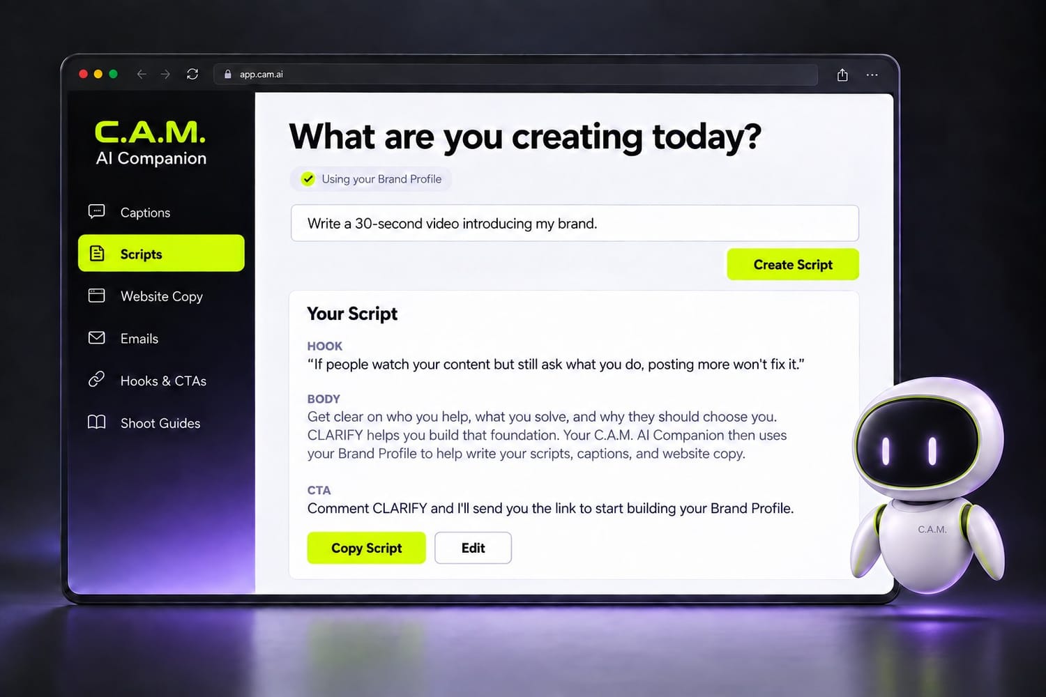 C.A.M. AI Companion software