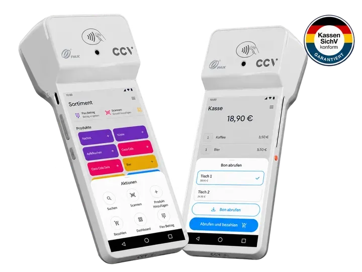 CCV Plus Mobile A960 mit SalesPOS – mobiles Kassensystem mit Kartenzahlung