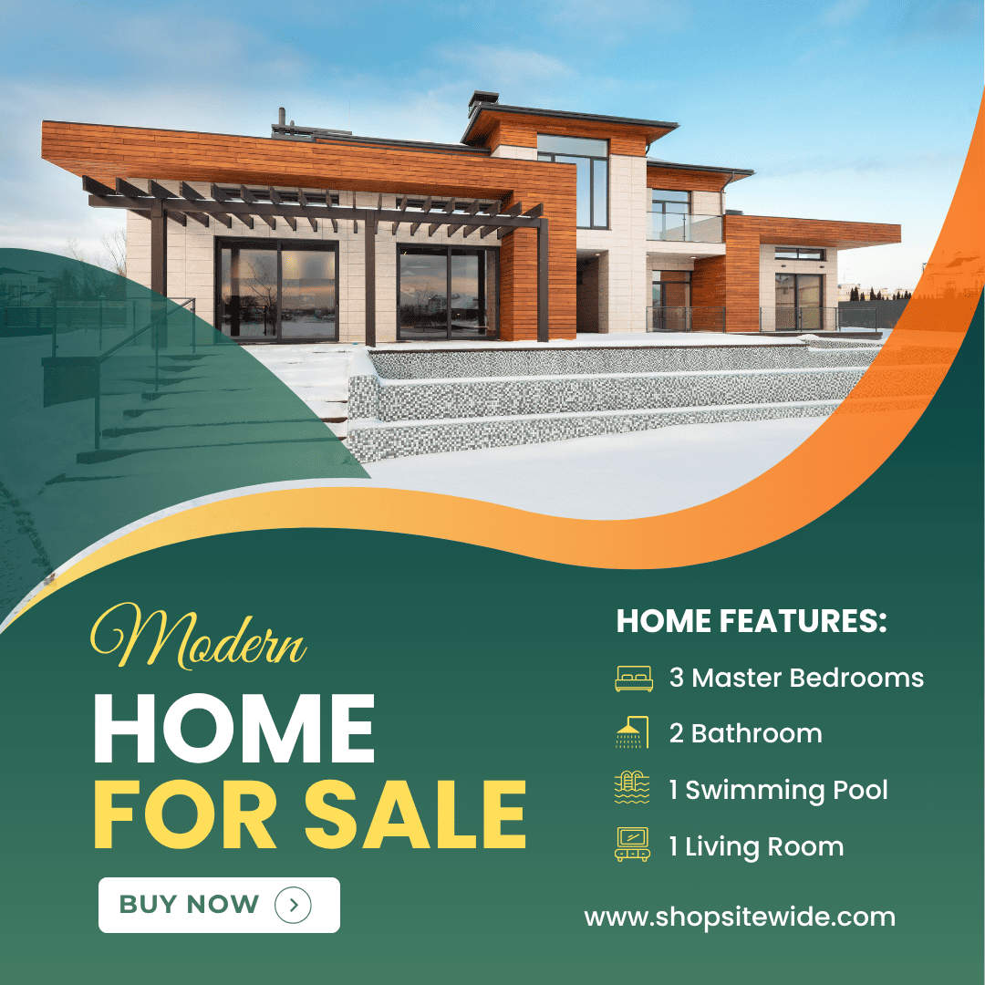 Orange and Green Modern Real Estate Social Media Post_by Solcreative Agency