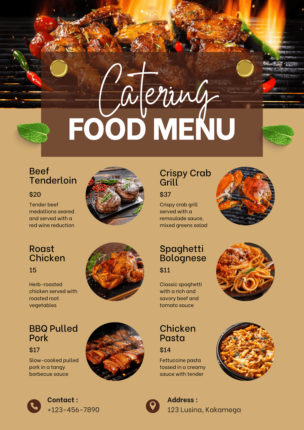 Catering Menu Flyer_by Solcreative Agency