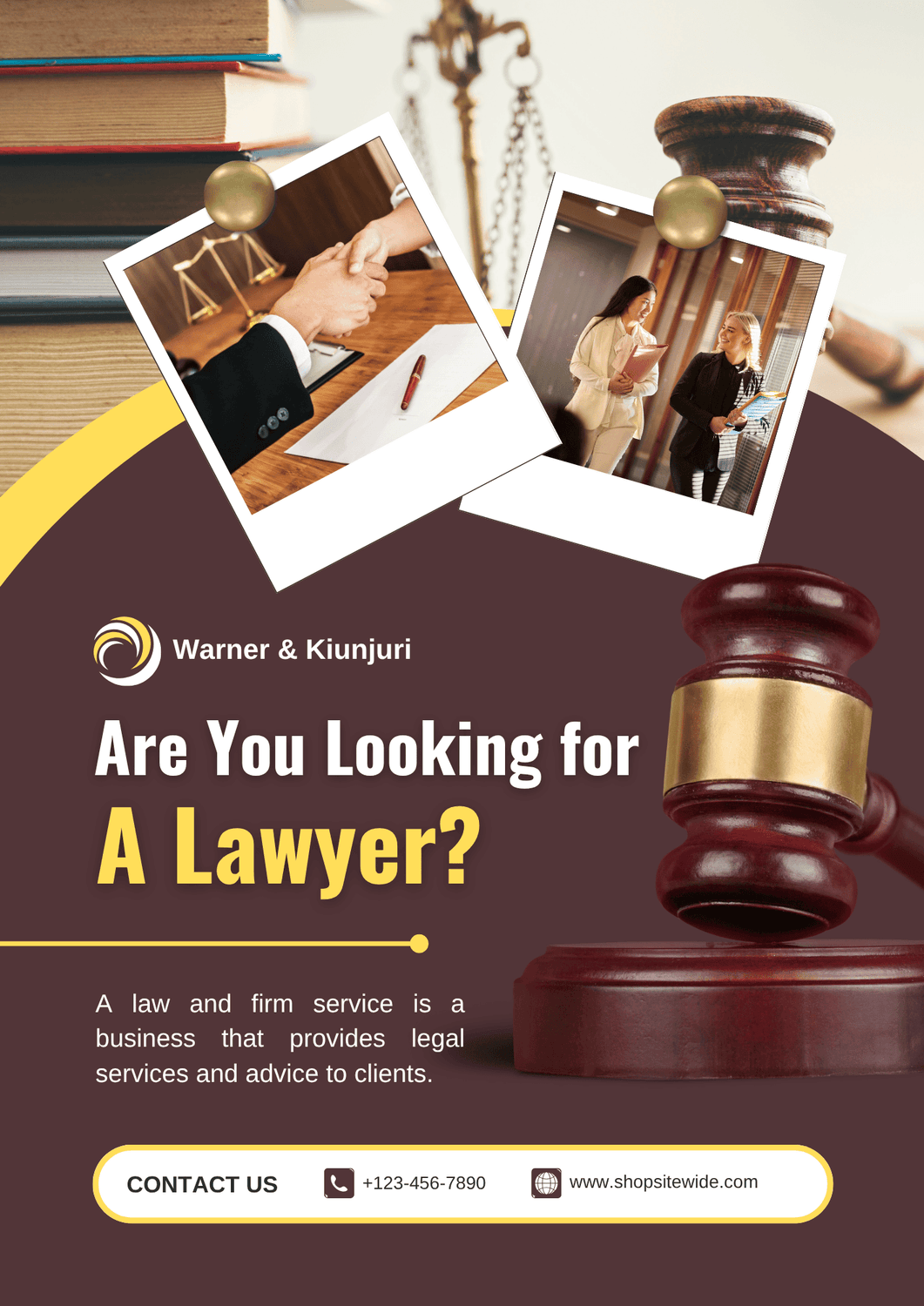 Brown and Yellow Modern Law Firm Services Flyer_by Solcreative Agency