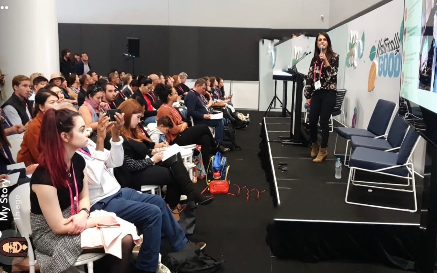 Dora Nikols, keynote speaker and mindset coach, delivering a workshop on purpose, confidence and personal branding.