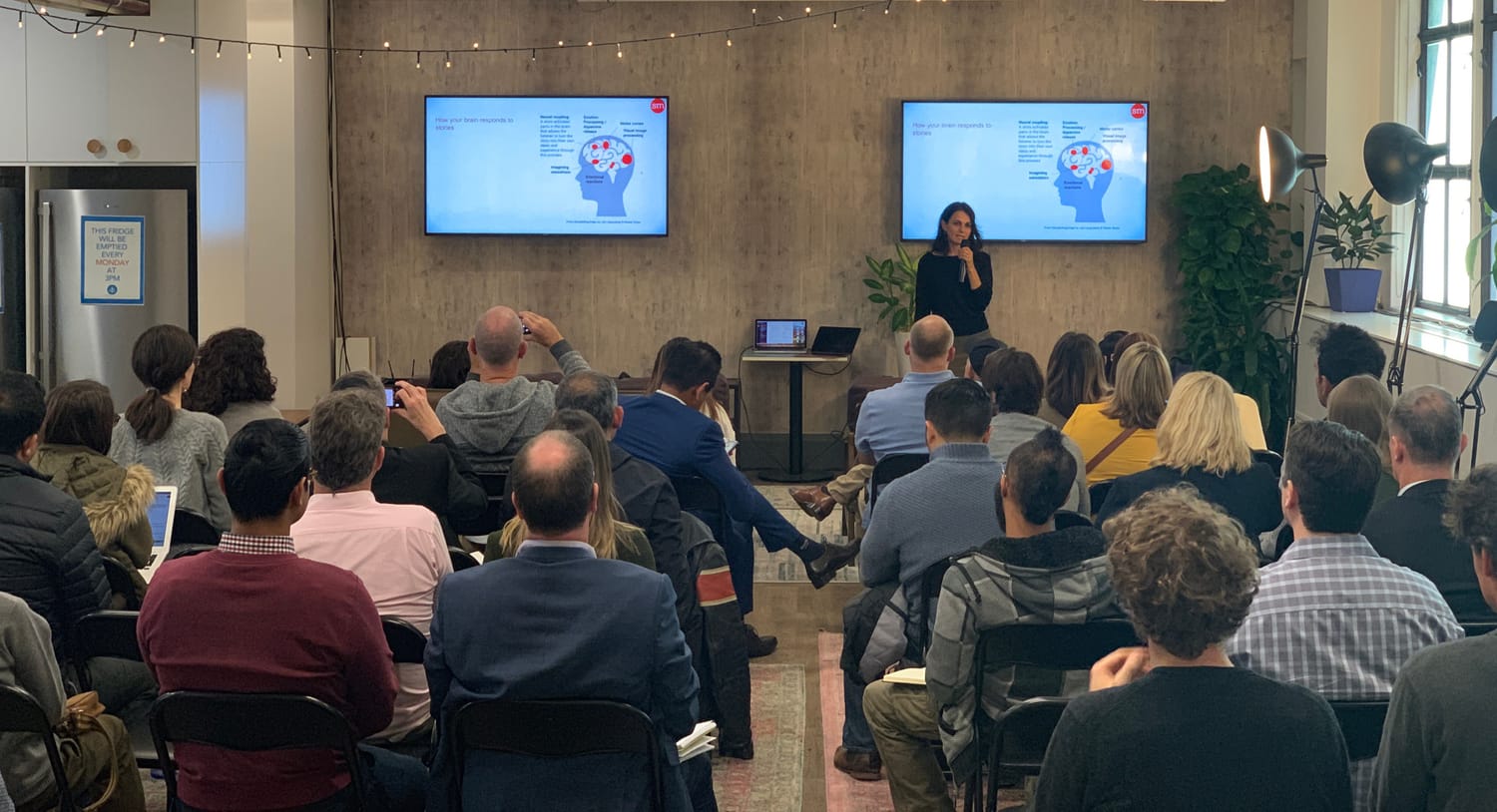 Dora Nikols delivering her Discover Your Purpose keynote, helping audiences uncover their strengths, purpose and authentic direction.