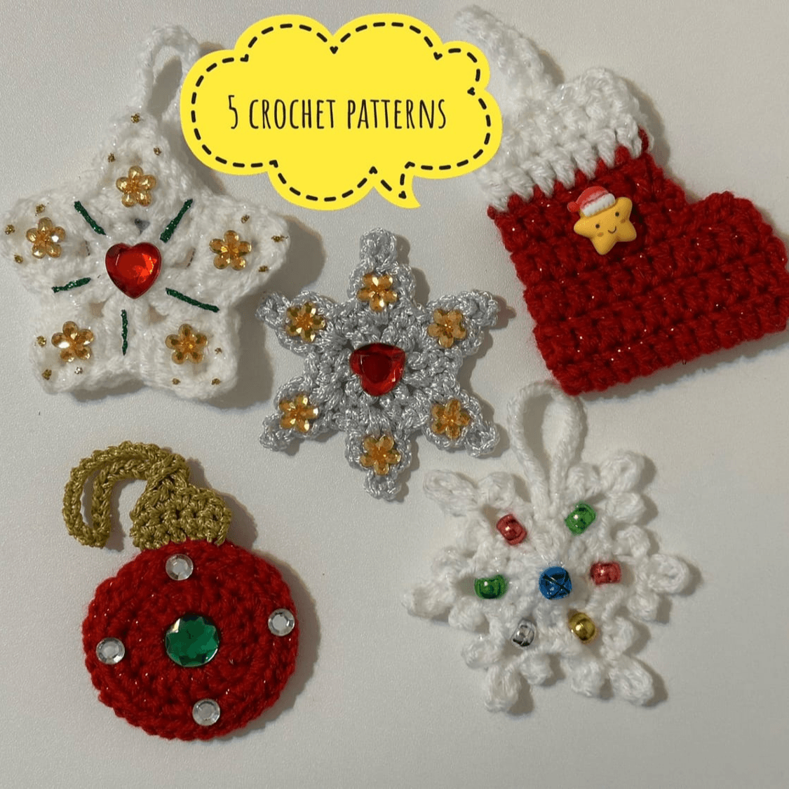 Crochet bundle Mini Crochet Pattern Bundle  5 Designs