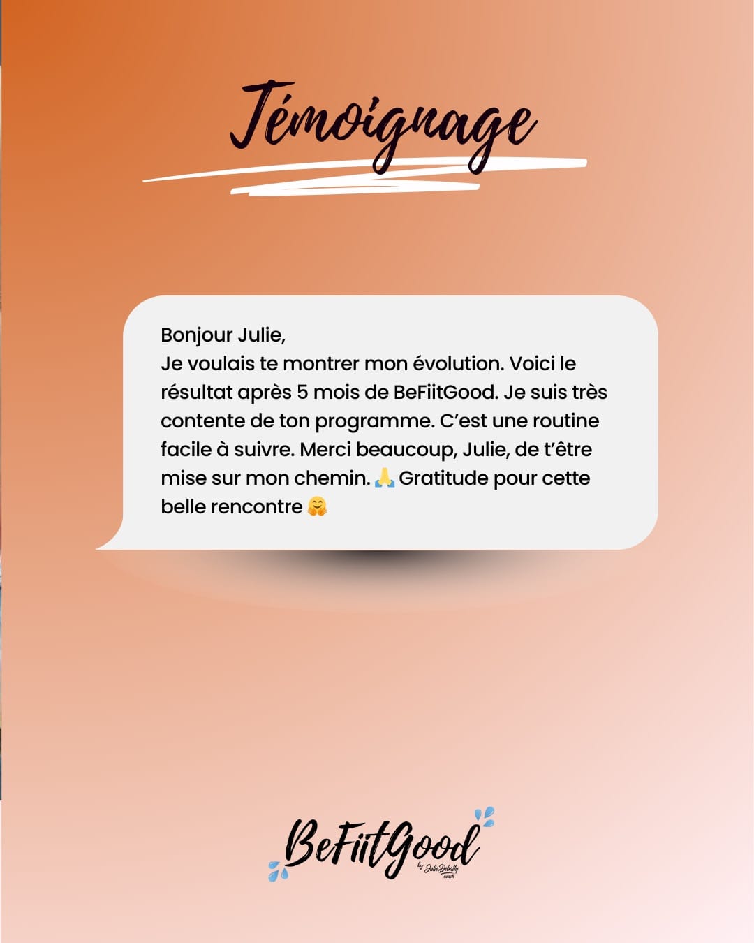 Témoignage BeFiitGood