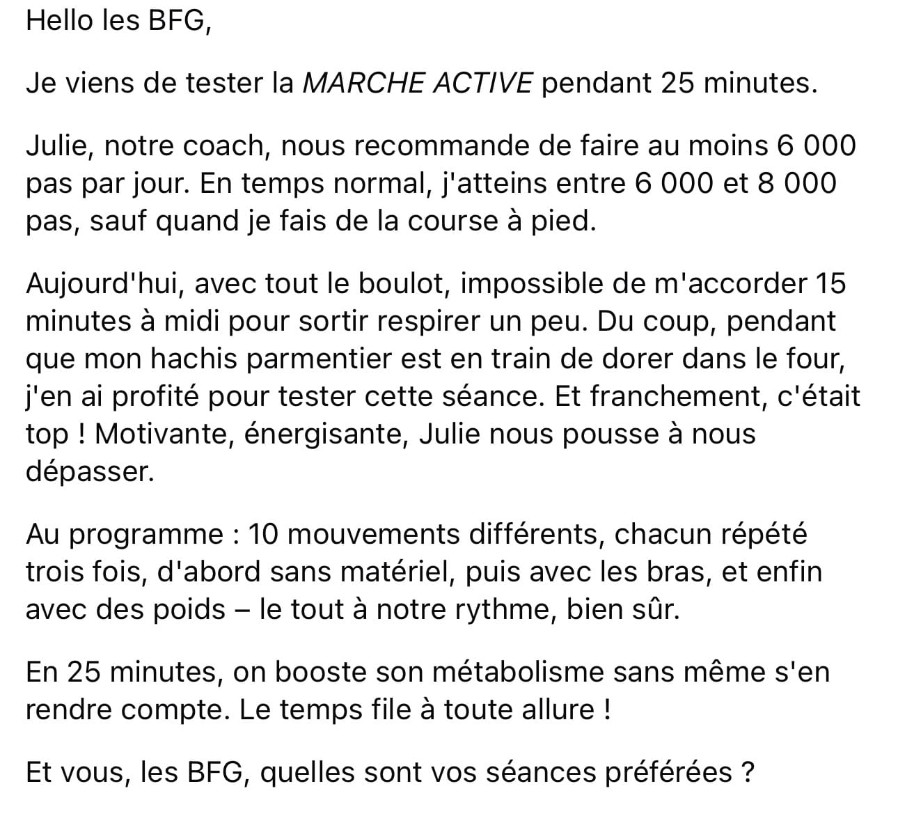 Avis Marche Active BeFiitGood