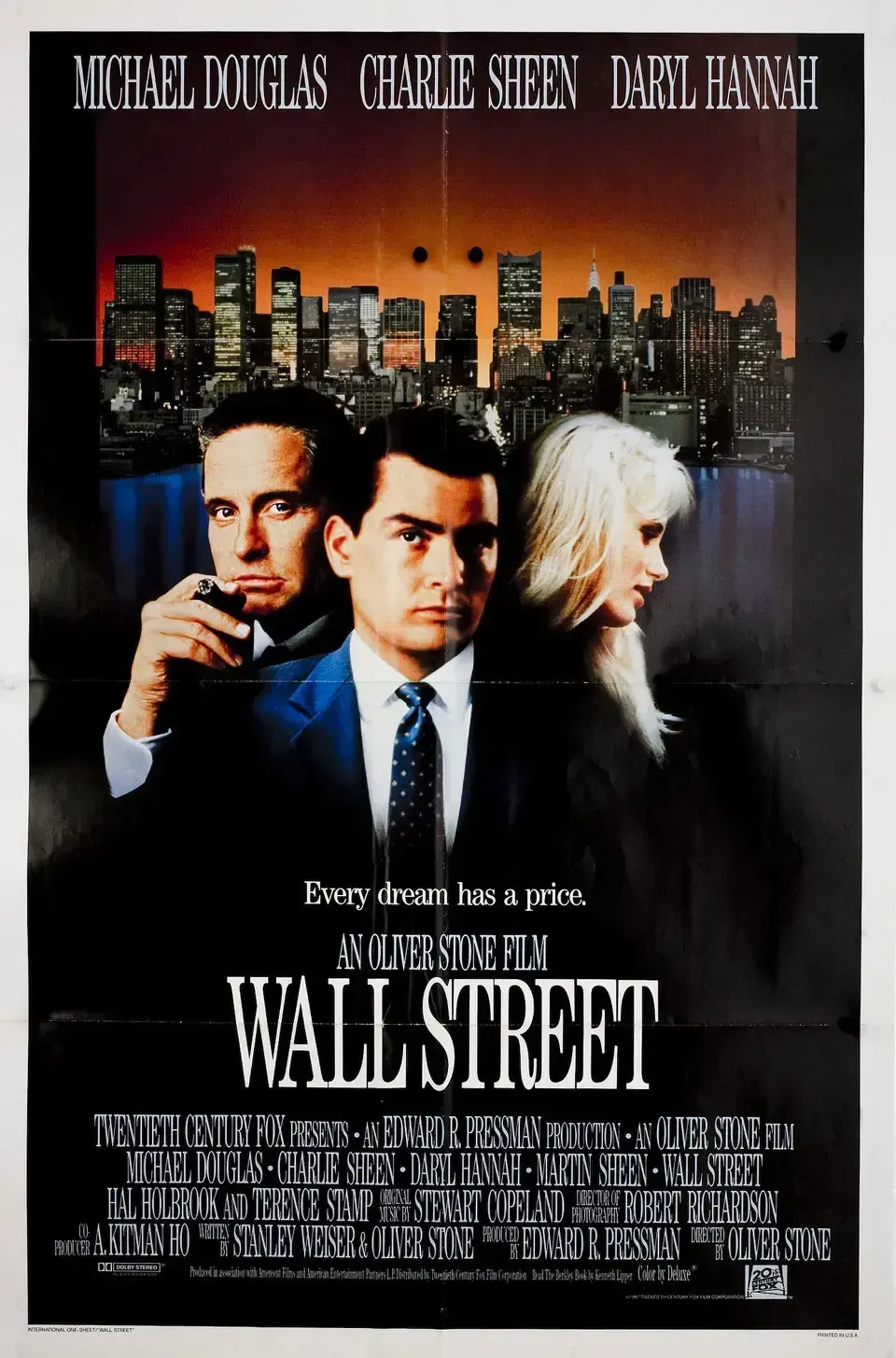 Capa do Filme Wall Street 1987