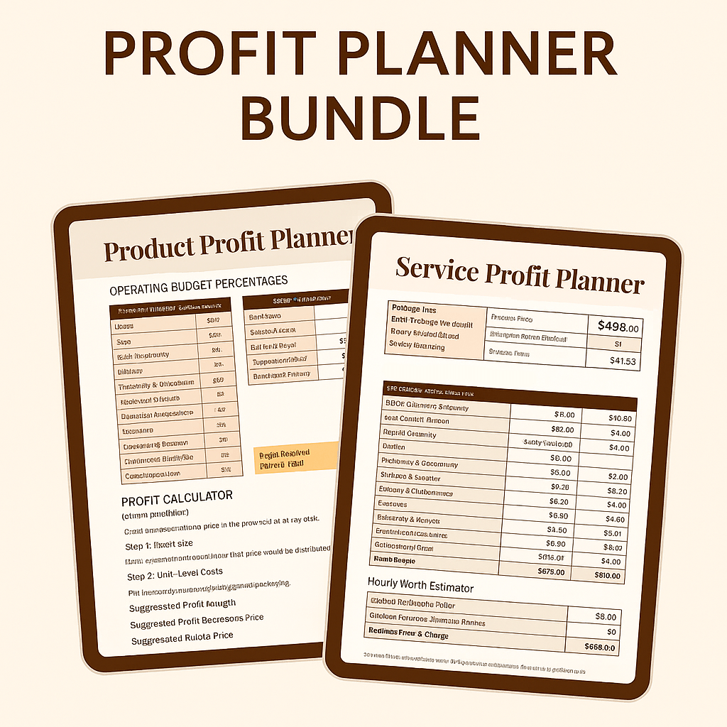 ✨ Profit Planner Bundle – Price With Intention. Profit With Confidence.