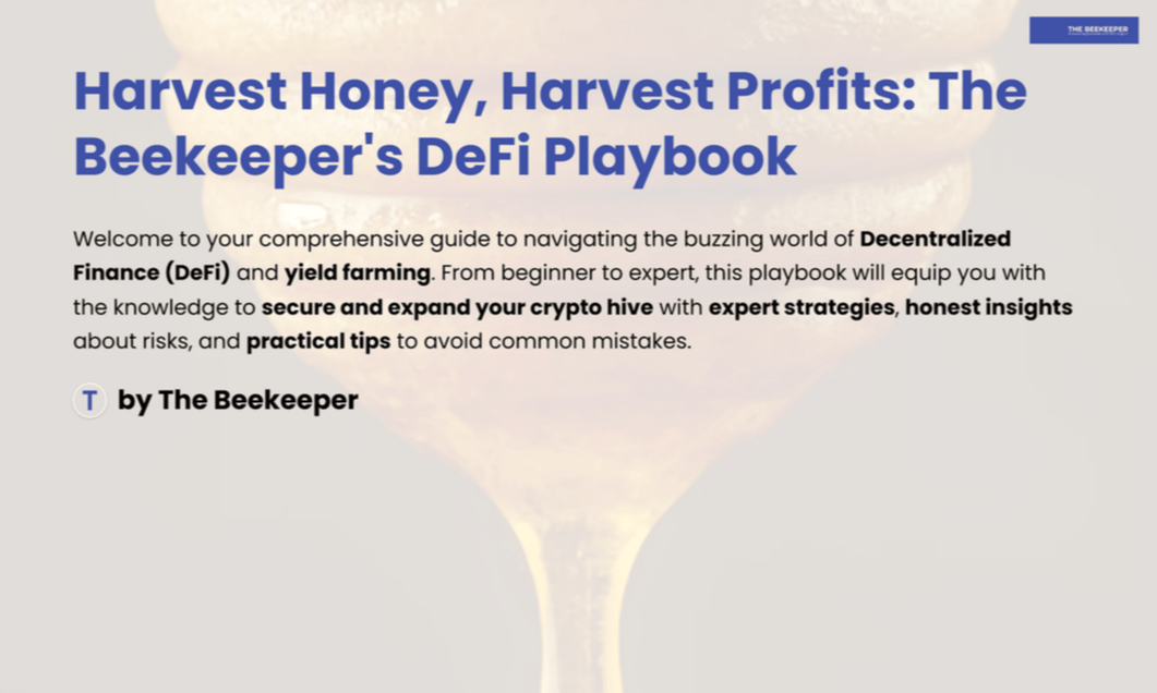 Get The Beekeeper's DeFi Playbook