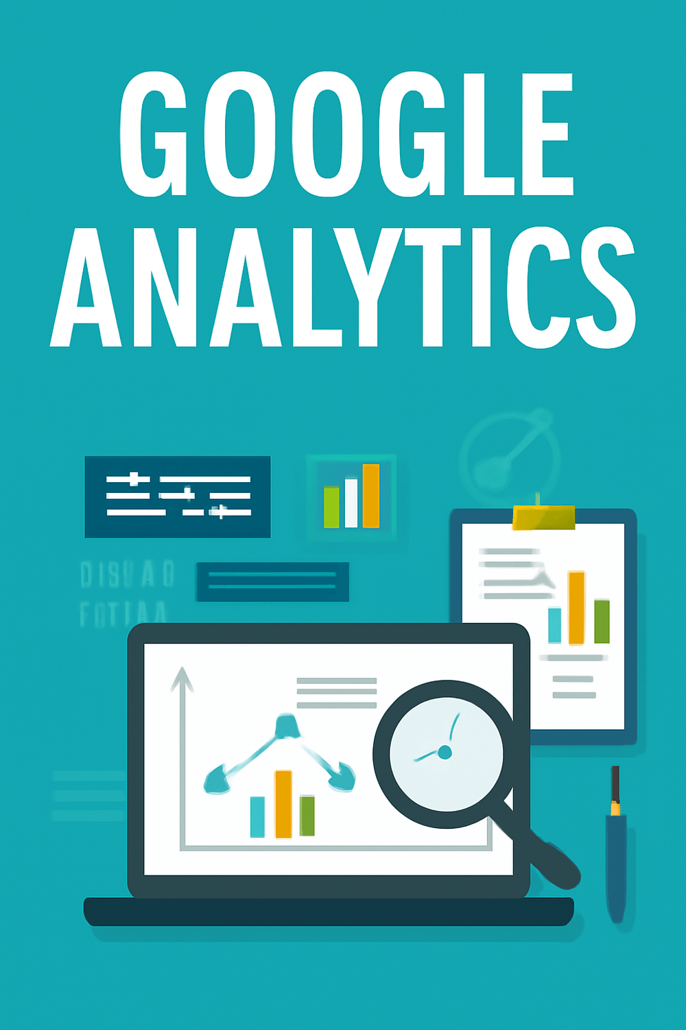 Google Analytics PLR Course cover image showing digital marketing training and passive income guide.