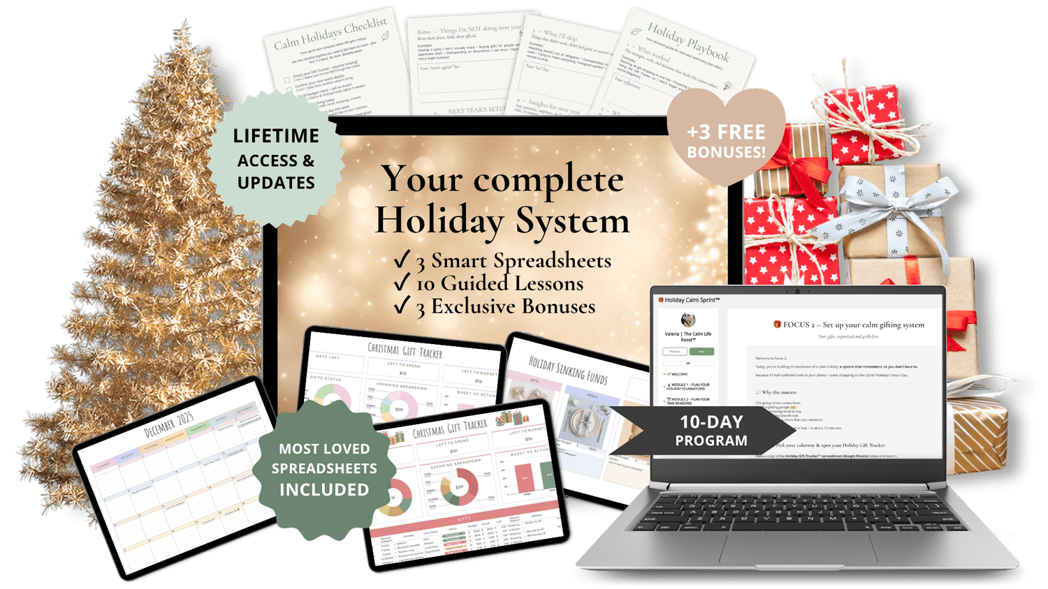 Digital product ideas including planners, journals, trackers, cards, to resell as your own