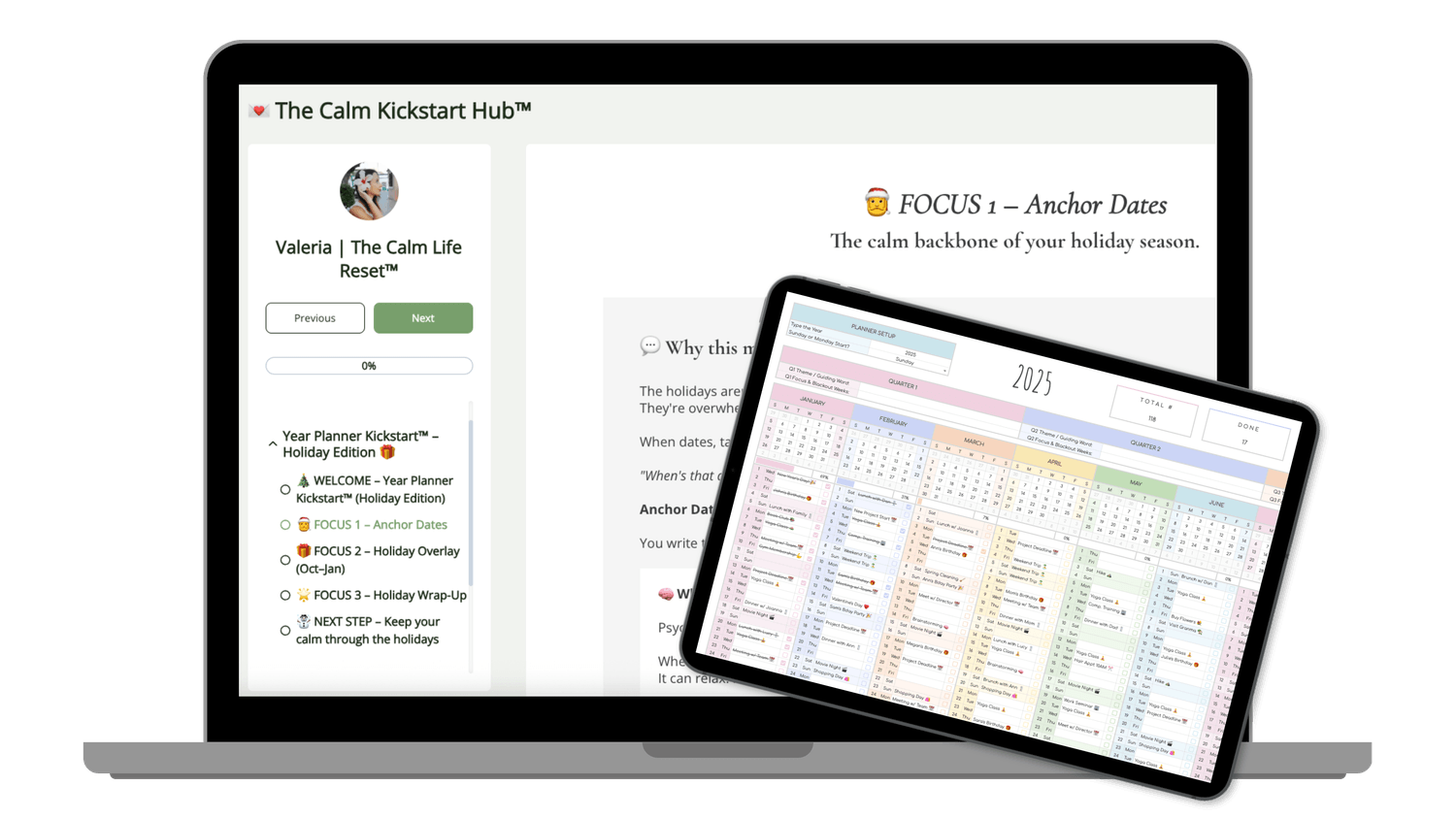 Year Planner Kickstart™ (Holiday Edition) - The Calm Life Reset